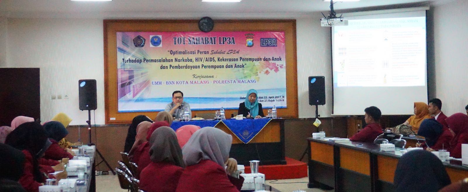 Suasana Training of Trainer (ToT) sahabat LP3A Universitas Muhammadiyah Malang.