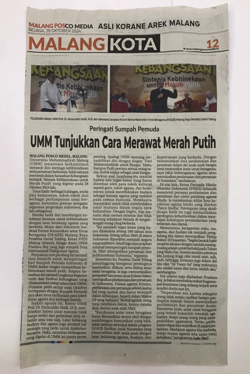 UMM Tunjukkan Cara Merawat Merah Putih