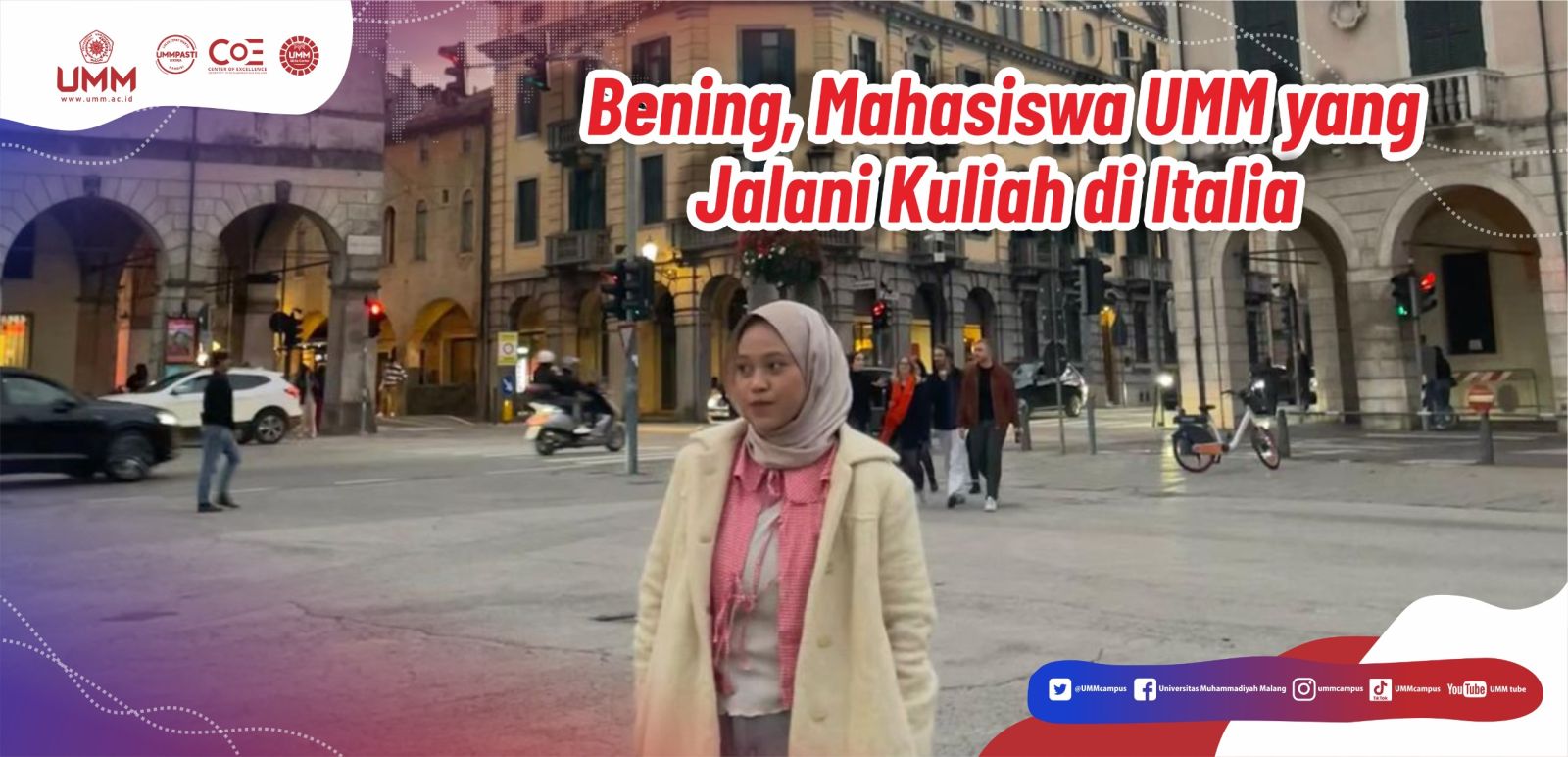 Bening Mahasiswa UMM yang Jalani Kuliah di Itali ISMAA