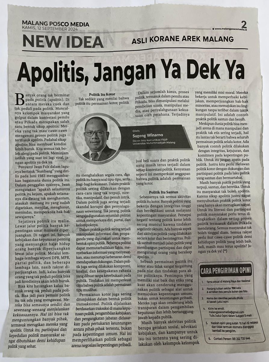 Apolitis, Jangan Ya Dek Ya