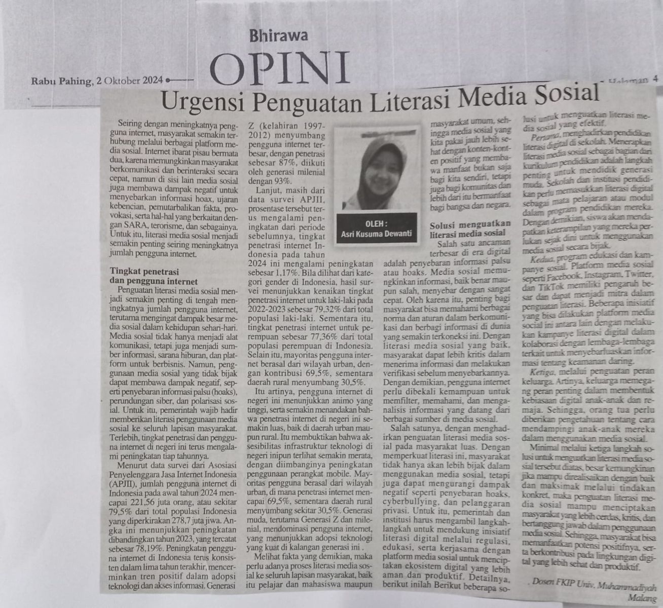 Urgensi Penguatan Literasi Media Sosial