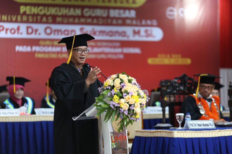 Sosok Oman Sukmana, Guru Besar Baru Kesos UMM