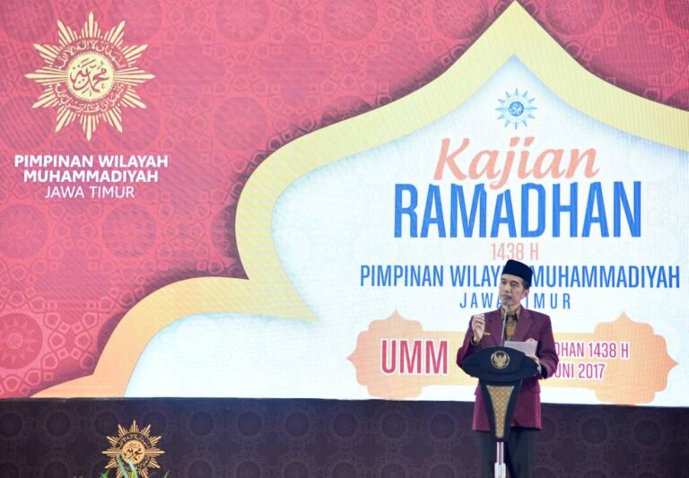 Buka Kajian Ramadhan PWM Jawa Timur, Jokowi Beri Petuah Kebangsaan
