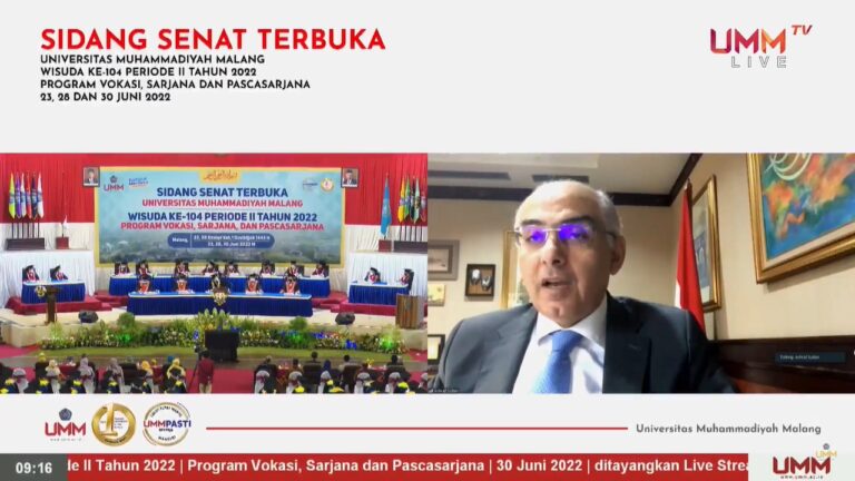Dubes Mesir untuk RI Jelaskan Pentingnya Pendidikan bagi Kemajuan Negara di Wisuda UMM