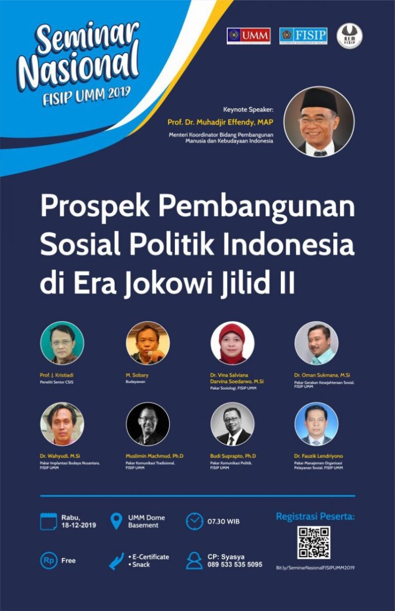 FISIP UMM Gelar Seminar Nasional Bahas Prospek Sosial-Politik Jokowi Jilid II