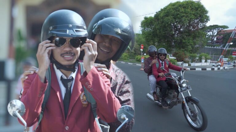 Hadiri Pembukaan Pesmaba Dibonceng CB Lawas