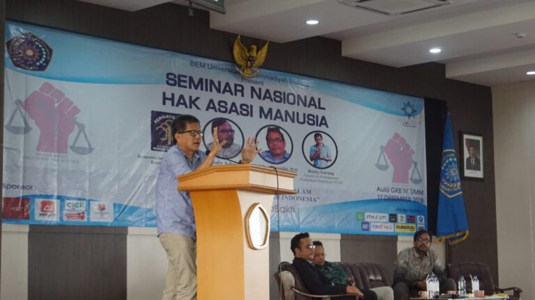 Haris Azhar dan Rocky Gerung Ajak Mahasiswa UMM Lantang Suarakan Kebenaran
