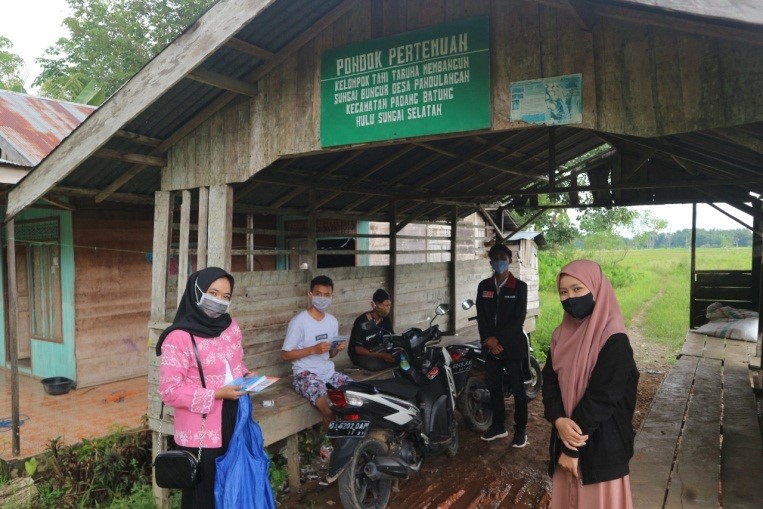 Mahasiswa Blusukan Edukasi Covid-19 Warga Kalsel