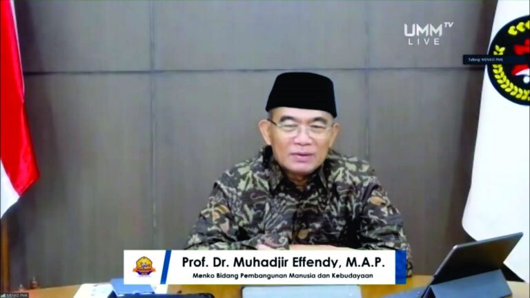 Menko PMK di Kajian Daring UMM: Bangun Empati Sosial di Tengah Wabah