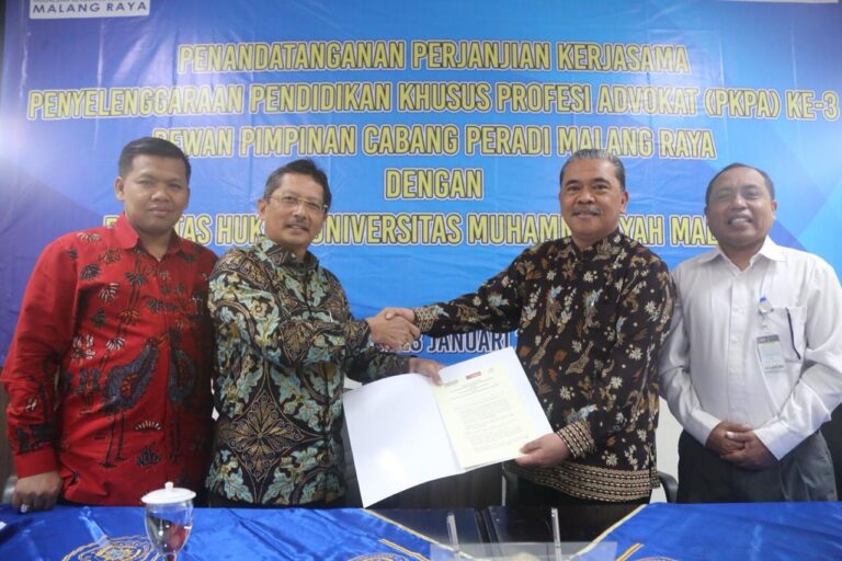 PERADI-FH UMM Selenggarakan Pendidikan Khusus Profesi Advokat