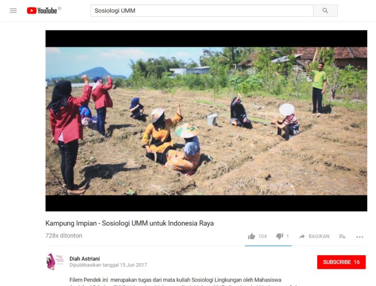 Sosiologi UMM, Lewat Film Promosikan Konservasi Lingkungan