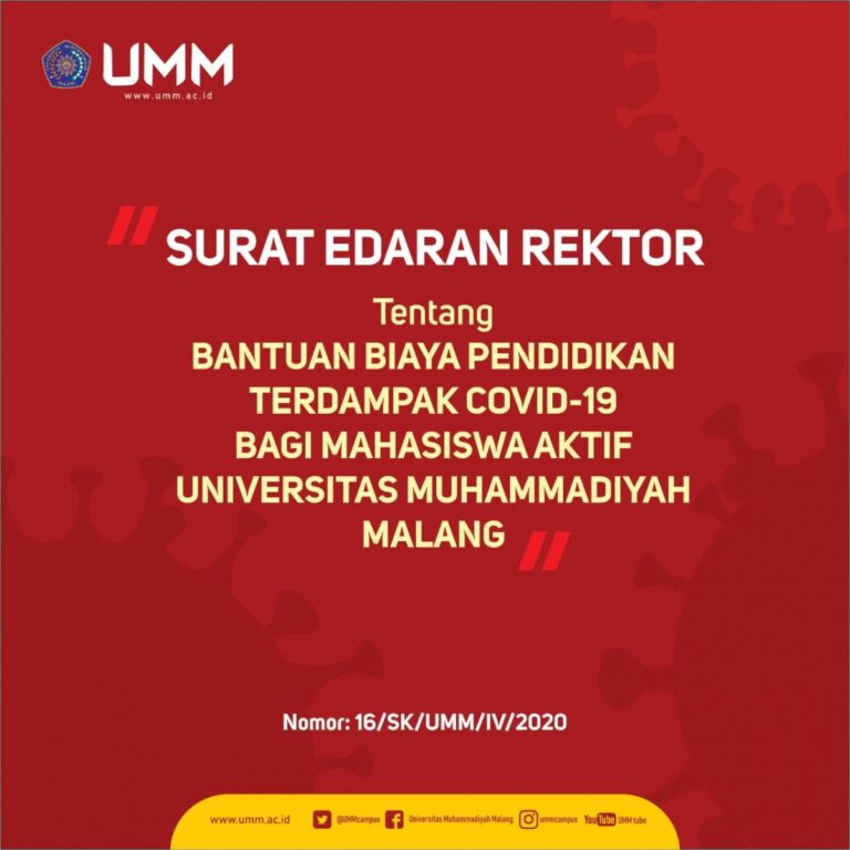 UMM Beri Kompensasi Uang Kuliah saat Pandemi
