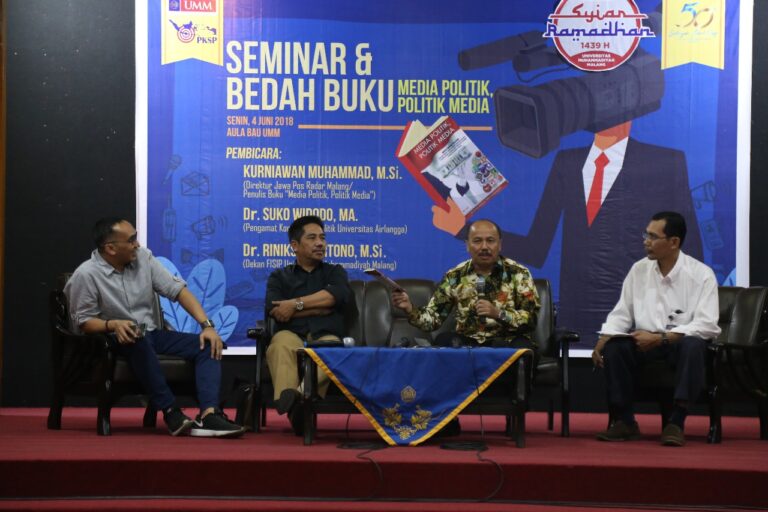 UMM Gelar Bedah Buku Media Politik, Politik Media