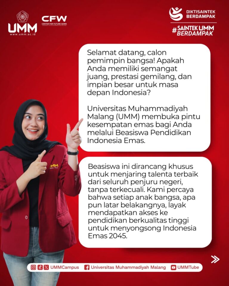 UMM Luncurkan Program Beasiswa Indonesia Emas