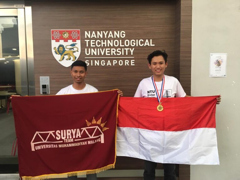 UMM Raih Most Popular Design di Ajang NTU Bridge Design Competition 2019