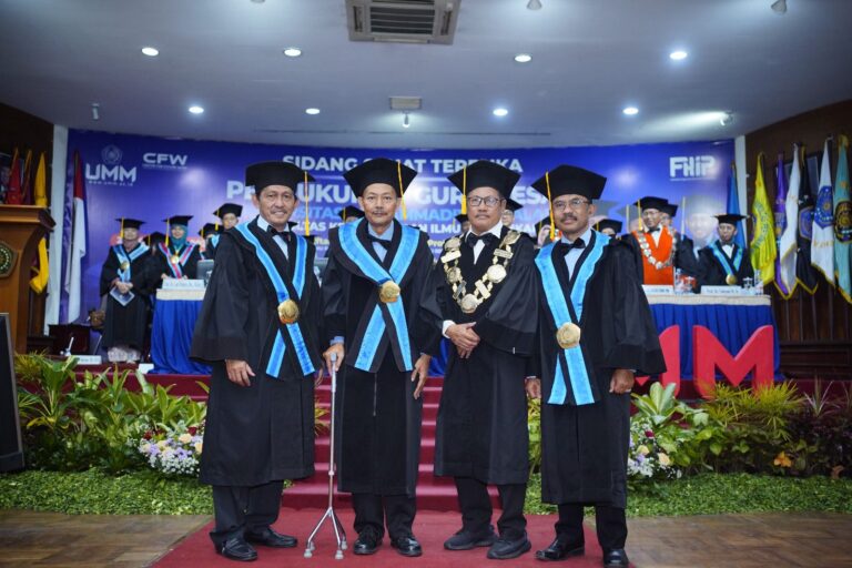 Diarak Klub Motor, Begini Prosesi Pengukuhan Guru Besar Baru FKIP UMM