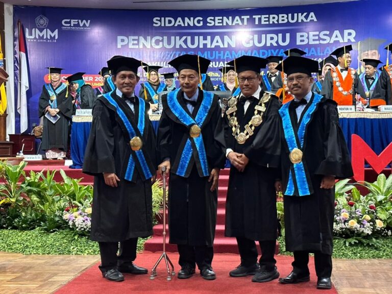 Pengukuhan Tiga Profesor UMM, Paparkan Gagasan Ilmiah untuk Masa Depan Indonesia
