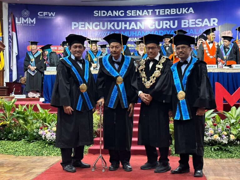Pengukuhan Tiga Profesor UMM, Paparkan Gagasan Ilmiah untuk Masa Depan Indonesia
