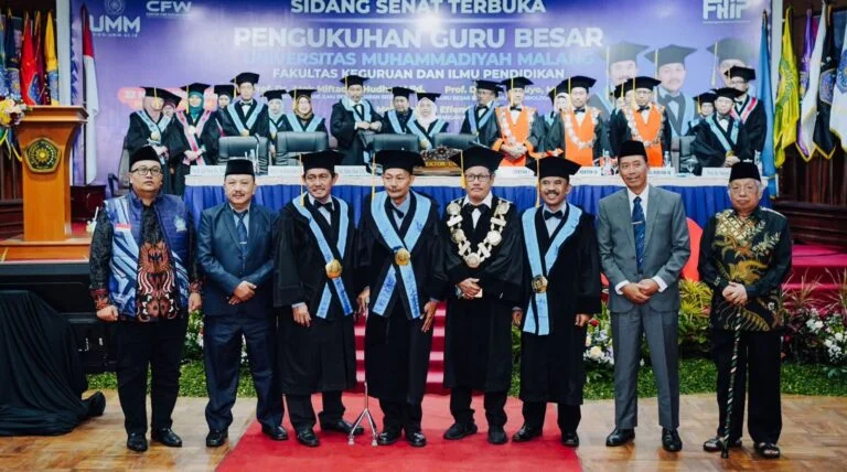 Tiga Guru Besar Baru FKIP UMM Dorong Kemajuan Kampus dan Indonesia