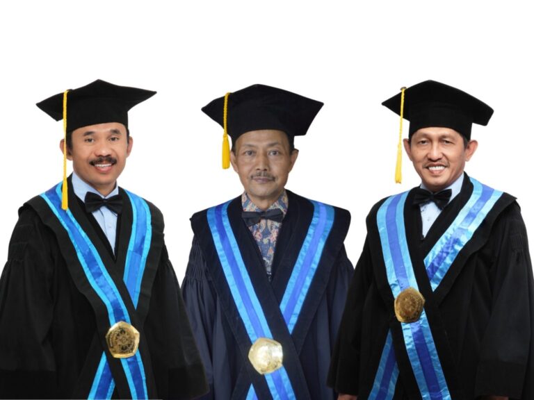 Tiga Guru Besar Baru FKIP UMM: Menyatukan Kurikulum, Menyembuhkan Lingkungan, Menguatkan Etika Sains