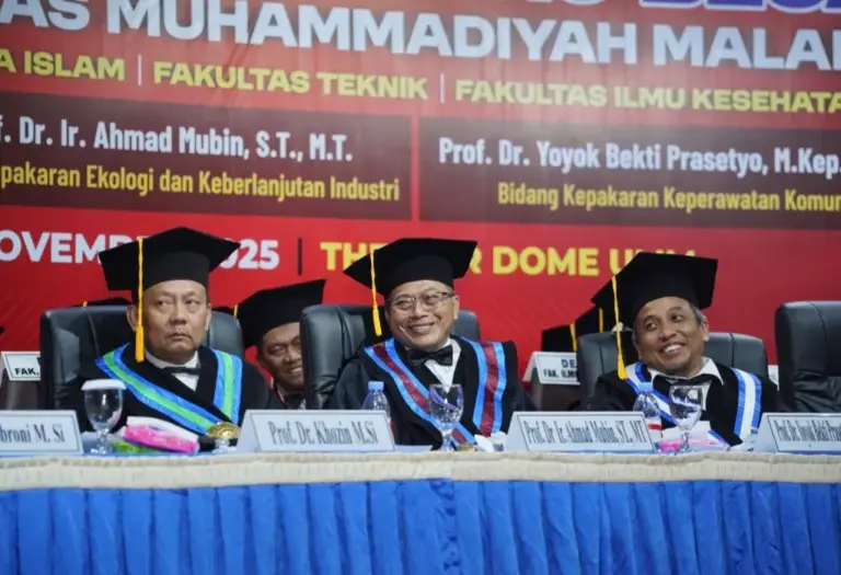 UMM Kukuhkan Tiga Guru Besar Baru, Tawarkan Solusi atas Isu Lingkungan, Pendidikan, dan Stunting