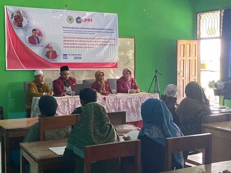 Mahasiswa Program Doktor PAI UMM Gelar Pelatihan ICT untuk Guru Fikih di Ponpes Gunung Galesa Moyo Hilir