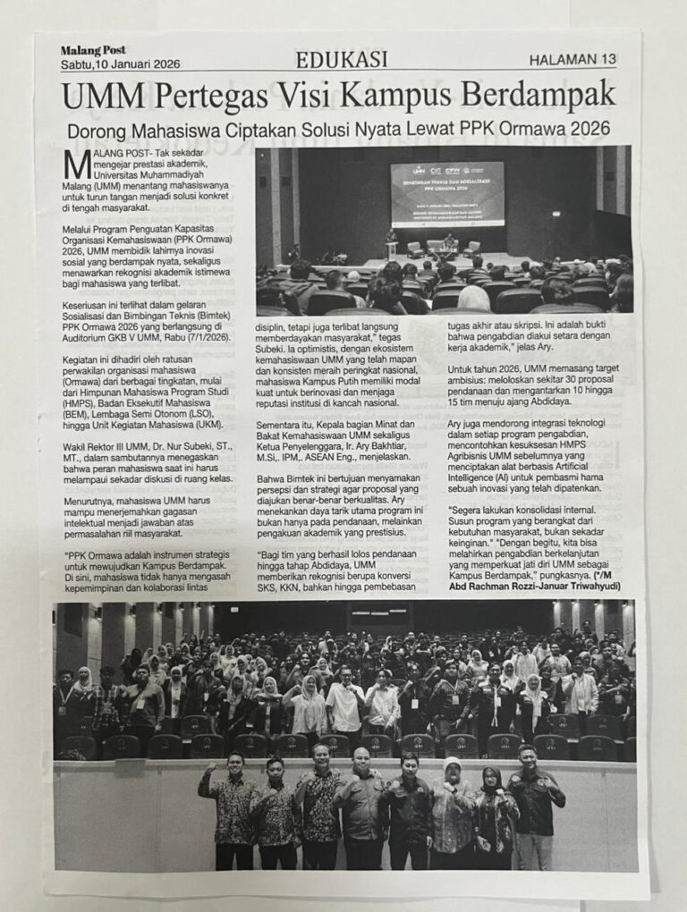 UMM Pertegas Visi Kampus Berdampak
