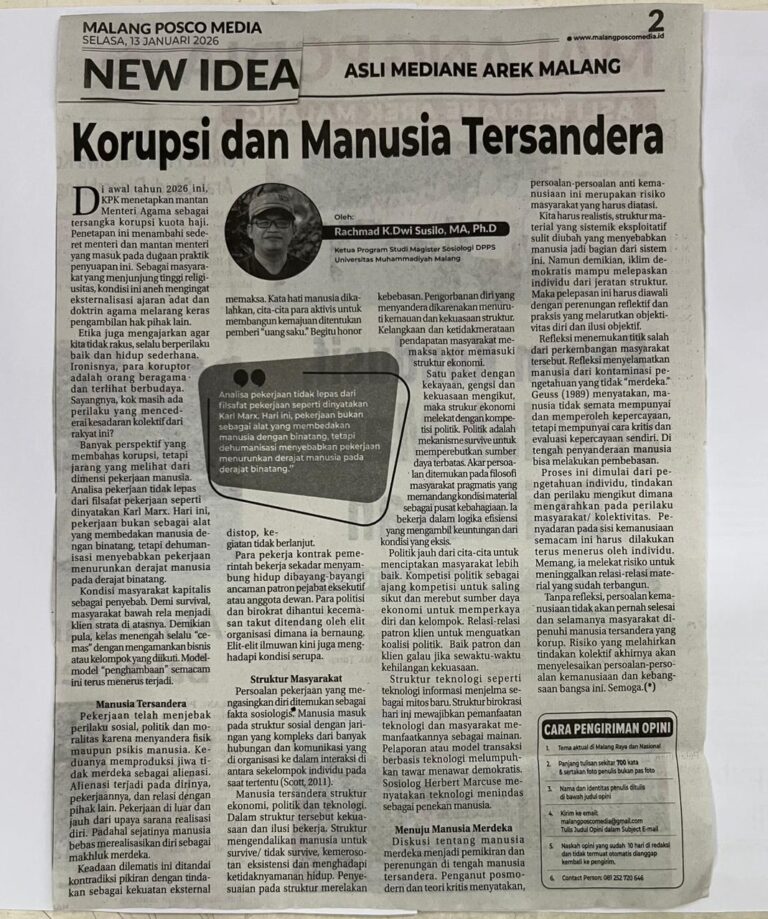 Korupsi dan manusia Tersandera