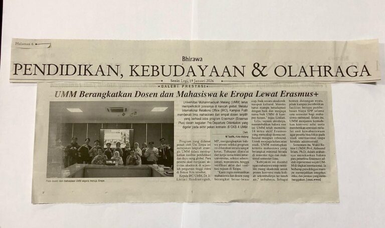 UMM Berangkatkan Dosen dan Mahasiswa ke Eropa Lewat Erasmus+