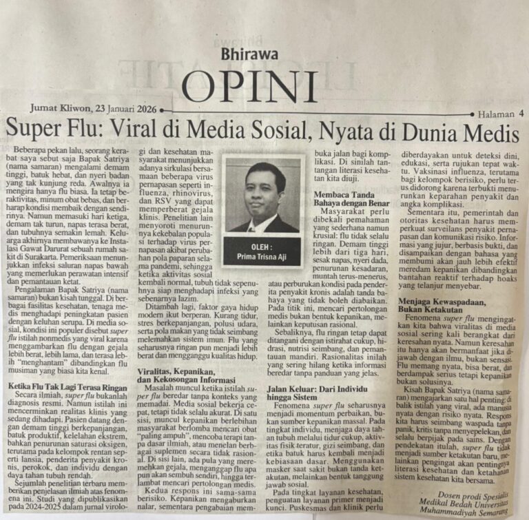 Super Flu: Viral di Media Sosial, Nyata di Dunia Medis