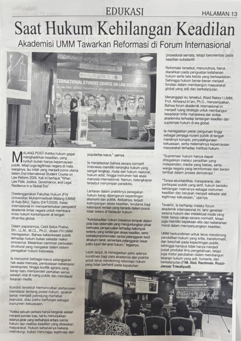 Saat Hukum Kehilangan Keadilan