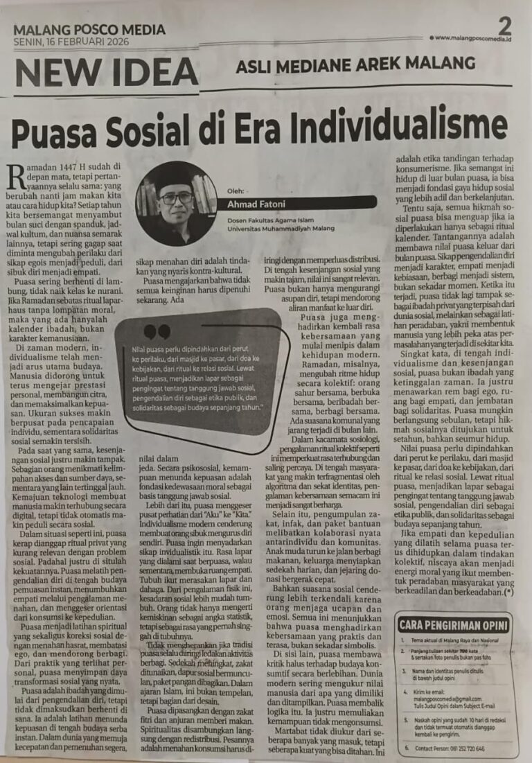Puasa Sosial Media di Era Individualisme