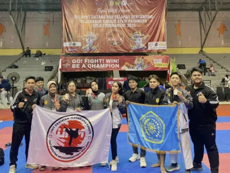 UKM Karate UMM Borong Enam Medali di Piala Kemenpora 2026