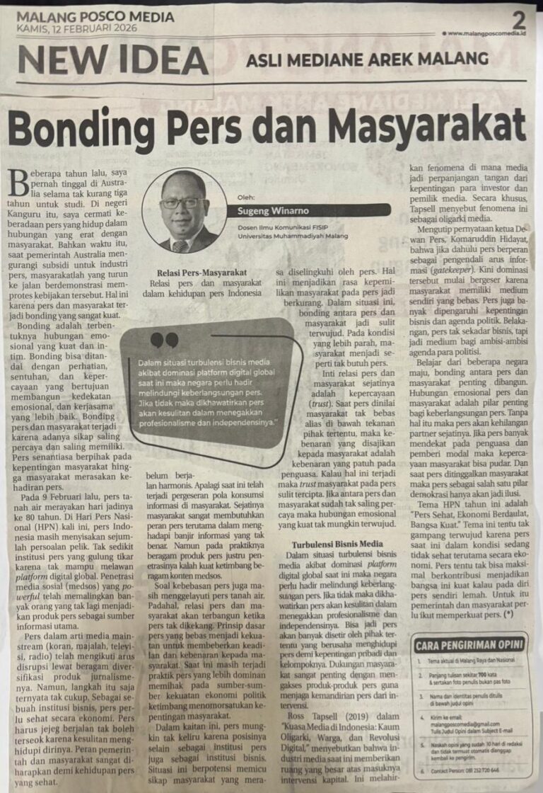 Bonding Pers dan Masyarakat