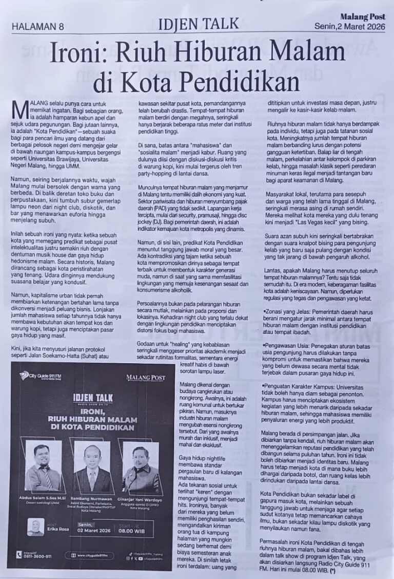 Ironi: Riuh Hiburan Malam di Kota Pendidikan