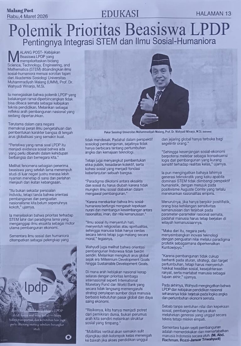 Polemik Prioritas Beasiswa LPDP Pentingnya Integrasi STEM dan Ilmu Sosial-Humaniora