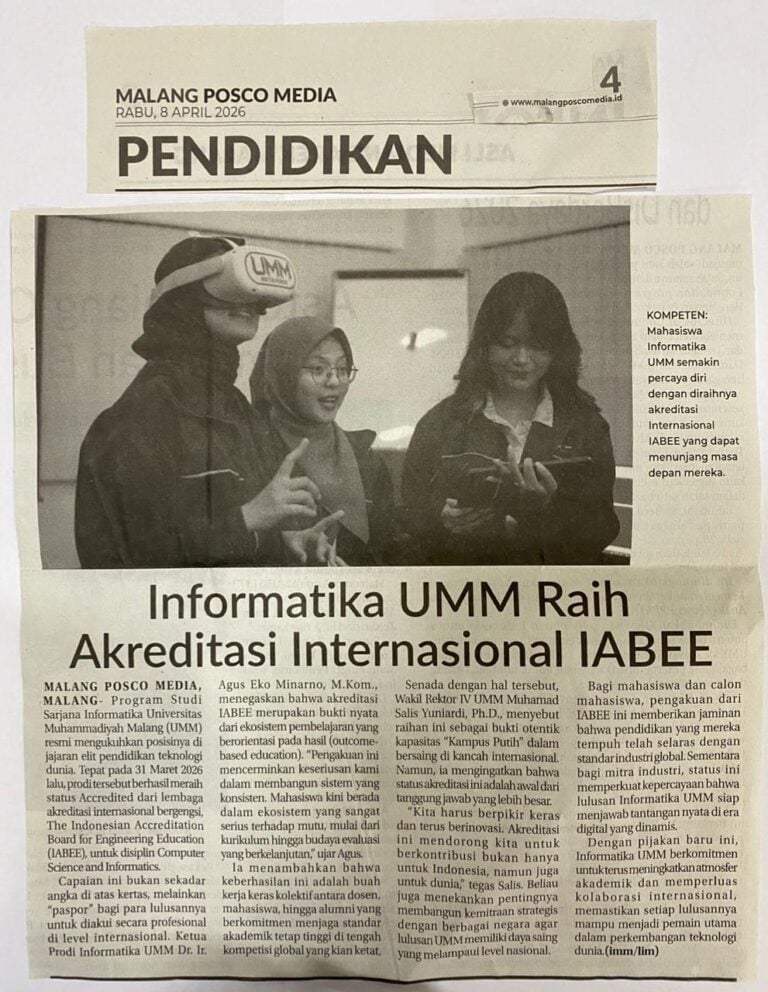 Informatika UMM Raih Akreditasi International IABEE