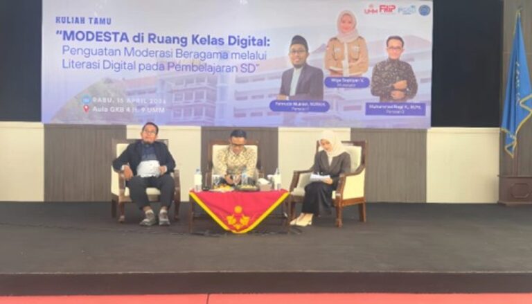 Kuliah Tamu PGSD UMM Bahas Modesta, Penguatan Moderasi Beragama Melalui Literasi Digital Pada Pembelajaran SD