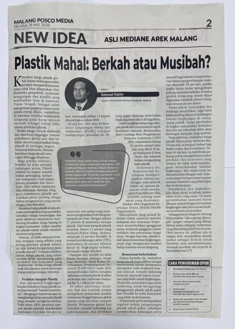 Plastik Mahak, Berkah atau Musibah?