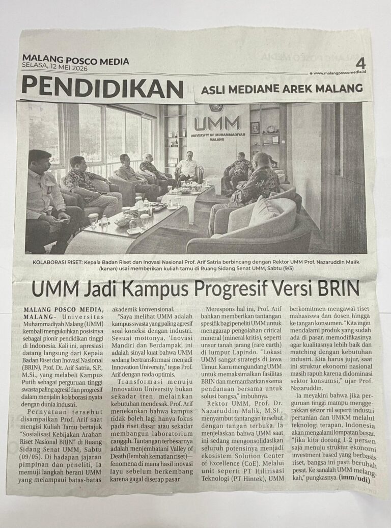 UMM Jadi Kampus Progresif Versi BRIN