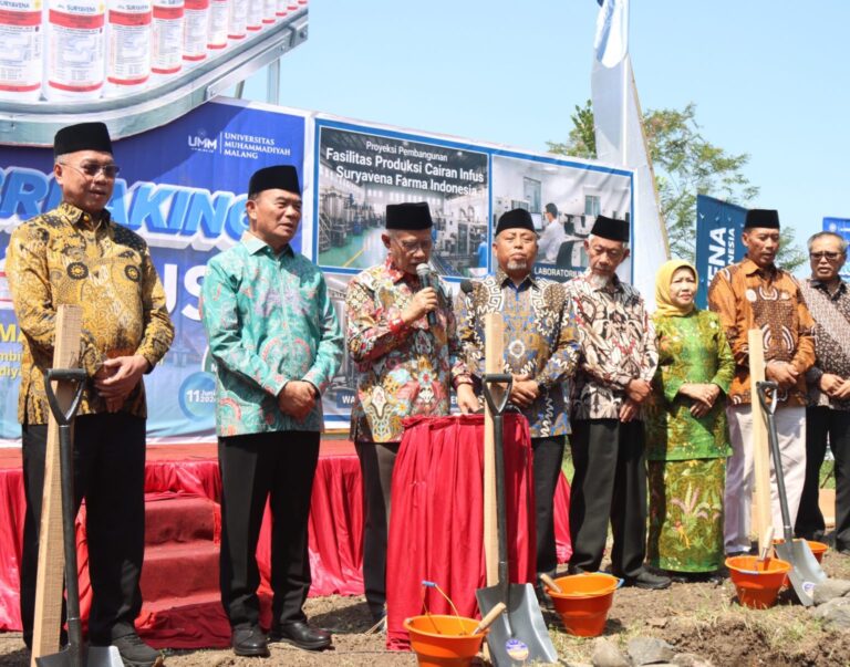 Pabrik Infus Muhammadiyah di UMM Resmi Dibangun, Siap Perkuat Kemandirian Kesehatan Nasional