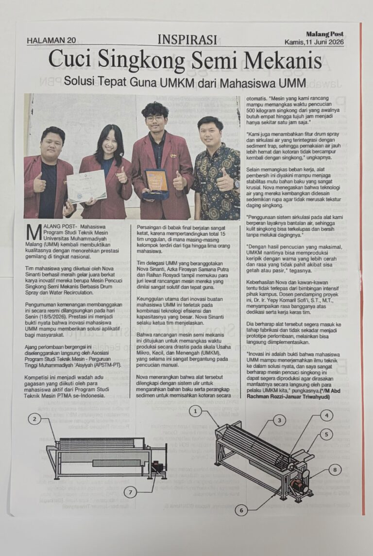 Cuci Singkong Semi Mekanis